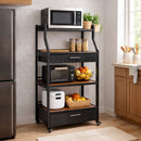 Organizador Multifuncional de Cocina de 5 Niveles en Acero Inoxidable y Madera +REGALO: Kit de Utensilios de Cocina