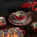 Juego de Comedor Completo de 14 Piezas en Cerámica con Estampa Elegante y Diseño Atemporal